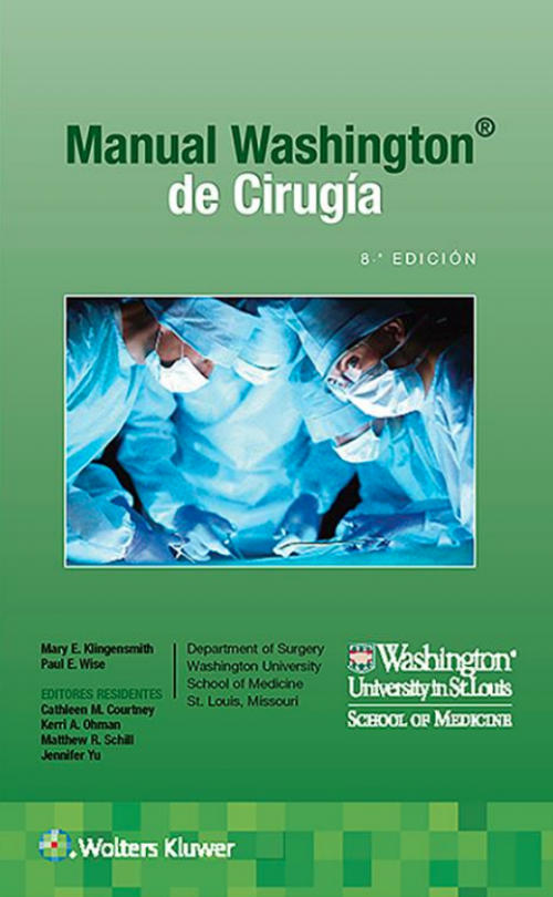 Libro Impreso Manual Washington de cirugía 8va edición